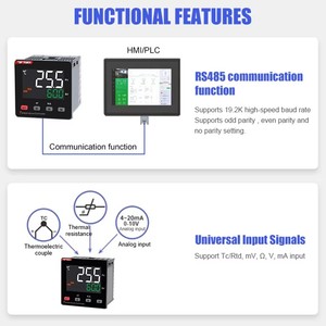 Factory Supply Digital Display RS485 Port Modbus-RTU Protocol Certified PID <b>Temperature</b> <b>Controller</b> - Product Image 4