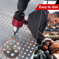 Adaptateur de tête pour outil à rivets M3-M8, kit de pistolet à rivets électrique automatique avec mandrins et embouts pour perceuse électrique