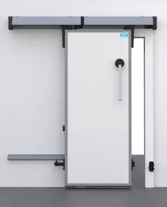 polyurethane insulated 304 stainless steel free sliding door milk cold storage room