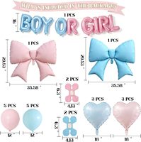Décorations de révélation du sexe du bébé, ballons en forme de cœur rose et bleu brillants, lettres garçon ou fille, guirlande de ballons en papier de 38 pouces