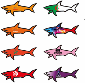 Stylish Mobile <b>Tablet</b> Luggage Paul and Shark Sticker Diy Decoration Waterproof 3d Autocollant Paul Et Shark Stickers - Product Image 3