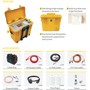 เครื่องทดสอบการสูญเสียไดอิเล็กทริกอิเล็กทรอนิกส์แบบอัลตร้าไฮ DLT-800 หน้าจอสี ป้องกันการรบกวน เครื่องทดสอบค่าแทนของหม้อแปลง - Product Image 2