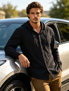 <span class=keywords><strong>Camicia</strong></span> Casual da <span class=keywords><strong>Uomo</strong></span> con Cappuccio in Misto Cotone e <span class=keywords><strong>Lino</strong></span>, Vestibilità Ampia, con Bottoni e Tasca sul Petto, Ideale per Vacanze e <span class=keywords><strong>Spiaggia</strong></span> Hawaiana - Produzione Jiaer - Product Image 2