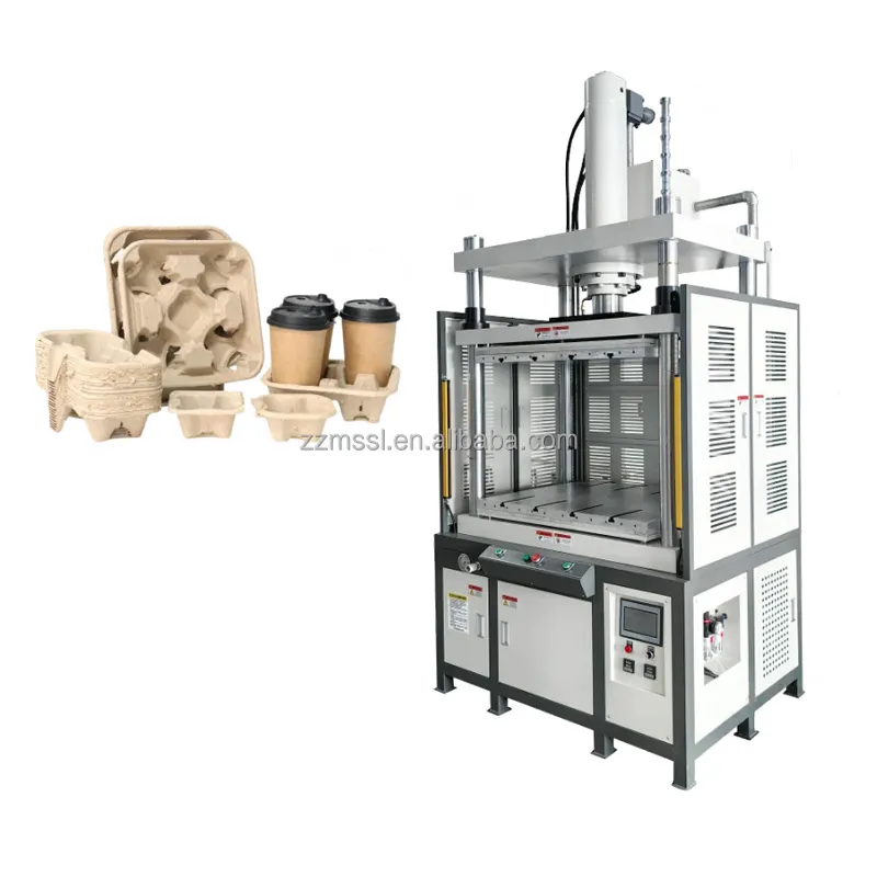 गन्ना लुगप कॉफी कप धारक कागज की कागज कप धारक ट्रे को ले जाने वाले पेय वाहक पेपर कप धारक मशीन बनाने की मशीन