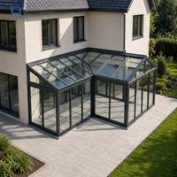 Véranda commerciale pour restaurant, extension quatre saisons, isolée thermiquement, en aluminium 6063T5, pour espace repas