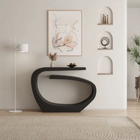Console d'entrée multifonctionnelle en métal de style italien moderne et luxueux avec porte intégrée