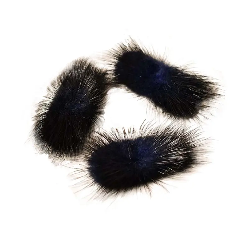 2404 3*7CM bow tie Mink Hairball Rabbit hair clip material Handmade DIY accessories phone case