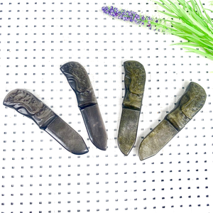 Couteau en obsidienne dorée artisanal en cristal naturel en gros, couteau en obsidienne argentée de haute qualité, sculpture pour la décoration de la maison - Product Image 5