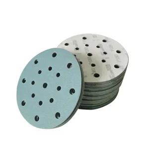 Disques abrasifs, 6 pouces, 17 trous, 236, jaune, 10 pièces, papier de ponçage sec, en <span class=keywords><strong>mastic</strong></span>, livraison gratuite - Product Image 1