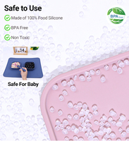 Nouveaux produits personnalisés : Tapis de table en silicone pour bébés et tout-petits, tapis d'alimentation en silicone à ventouse pour bébé, tapis de table en silicone pour bébé