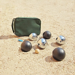 ZQURE <span class=keywords><strong>Jeu</strong></span> <span class=keywords><strong>de</strong></span> <span class=keywords><strong>boules</strong></span> <span class=keywords><strong>de</strong></span> pétanque durable noir et argent, ensemble <span class=keywords><strong>de</strong></span> 6 <span class=keywords><strong>boules</strong></span> avec sac <span class=keywords><strong>de</strong></span> transport, pour sports <span class=keywords><strong>de</strong></span> plein air, famille, jardin, pelouse - Product Image 4