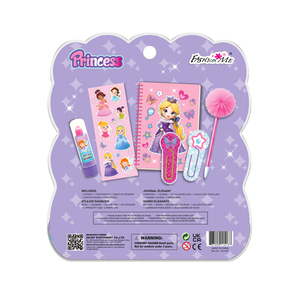 ชุดสมุดบันทึกไอศกรีมเจ้าชาย พร้อมของขวัญงานศิลปะและงานฝีมือสำหรับเด็กผู้หญิง ประกอบด้วยปากกาปอมปอม ยางลบ สติกเกอร์ และคลิปหนีบกระดาษ - Product Image 5