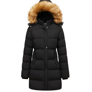 Kadın kış kalınlaşmak kirpi ceket sıcak kar ceket kürk çıkarılabilir kaput ile - Product Image 1