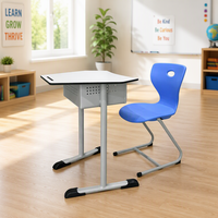Table et chaise d'écolier en panneau compact stratifié pour l'Arabie Saoudite – Mobilier scolaire