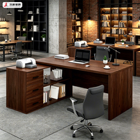Bureau de direction haut de gamme JIUSHUN, table de patron en bois de luxe, mobilier de bureau de direction, sur mesure