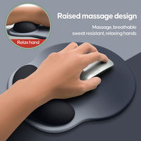 Ensemble de repose-poignets pour souris dégradées Tapis de souris antidérapant en cuir de silicone pour jeux d'ordinateur avec mousse à mémoire de forme stockée