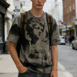 T-<span class=keywords><strong>shirt</strong></span> décontracté et confortable pour homme, style minimaliste, idéal pour la maison, avec motif 'THAT'S a T Shirts AWFUL alaCS' et 'COUCH', 'Man COUGH Boy SYRUP' - Product Image 5