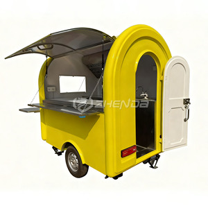 Mobile Vending <b>Hot</b> <b>Dog</b> Vehicle Portable Food Stall Kiosk Outdoor Use Food Counter Design Mobile Street Food Cart for Sale - Product Image 1