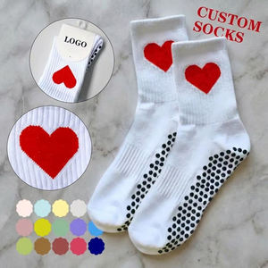 Wholesale Custom Logo High Quality Knitted Jacquard <b>Breathable</b> Yoga Pilates Grip <b>Socks</b> for Girls - Product Image 2