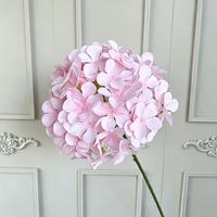 Bunga Hydrangea Sutra Buatan Premium Batang Tunggal 90 Tangkai, Tangkai Bunga Palsu untuk Dinding Bunga Pernikahan