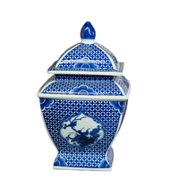 Jingdezhen-Pot d'orchidée carré en céramique émaillée peint à la main, licorne Arhat pin bonsaï, décor de jardin vintage pour usage domestique au sol