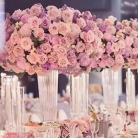 Fleurs et plantes décoratives OEM, centres de table pour événements de mariage, boule de fleurs artificielles en soie, décorations de mariage, fournitures