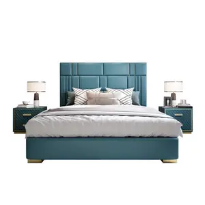 Новая мягкая и удобная кожаная кровать белого размера для спальной кровати 1,8 м для спальни простой Креативный дизайн кровати