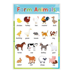 Poster éducatif pour enfants sur le thème <span class=keywords><strong>de</strong></span> l'apprentissage <span class=keywords><strong>de</strong></span> l'anglais, des couleurs, des <span class=keywords><strong>fruits</strong></span>, des animaux <span class=keywords><strong>et</strong></span> du corps humain, jouet cognitif transfrontalier très vendu - Product Image 6