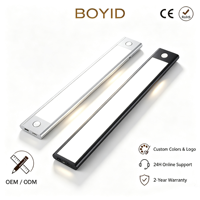 Veilleuse LED sans fil Boyid à détecteur de mouvement, 3 couleurs, 20 cm, 5V, intensité réglable, rechargeable, design moderne pour chambre à coucher – Meilleure vente