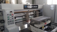 QHPACK Mini machine d'impression et de rainurage de cartons avec chargeur de feuilles et empileur, format d'impression 600x1600 mm