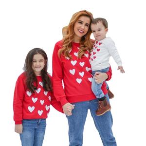 Conjuntos de Otoño a Juego para Mamá e Hija, Ropa de Madre e Hija, Suéter Estampado con Amor, Camiseta de San Valentín para Mamá e Hija - Product Image 1