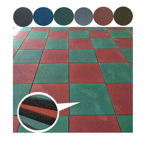 Đỏ đen xám xanh xanh lối đi ngoài trời chống trượt không độc hại phòng tập thể dục <span class=keywords><strong>Mat</strong></span> gạch lát sàn cao su - Product Image 4
