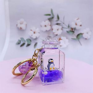 New Gifts Creative Cute Key Chain Keyring Pendant Acrylic Quicksand Liquid <b>Floating</b> Marine Animal Keychain - Product Image 2