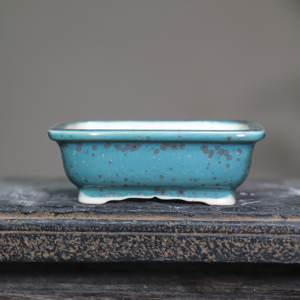 Maceta Rectangular de Cerámica para Bonsái, Esmaltada en Morado, Pequeña Maceta Tipo Jardinera, Miniatura para Escritorio, Estilo Tao Village - Product Image 2