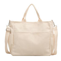 Gahumi Grand Sac en Toile Grande Capacité, Sac à Bandoulière Polyvalent Tendance et Portable, Sac de Cours pour Étudiant