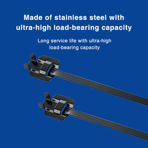 Bridas Autoblocantes KSS de Acero Inoxidable 316 Resistentes a la Corrosión y al Óxido, Color Negro, 6.3x229mm - Product Image 4