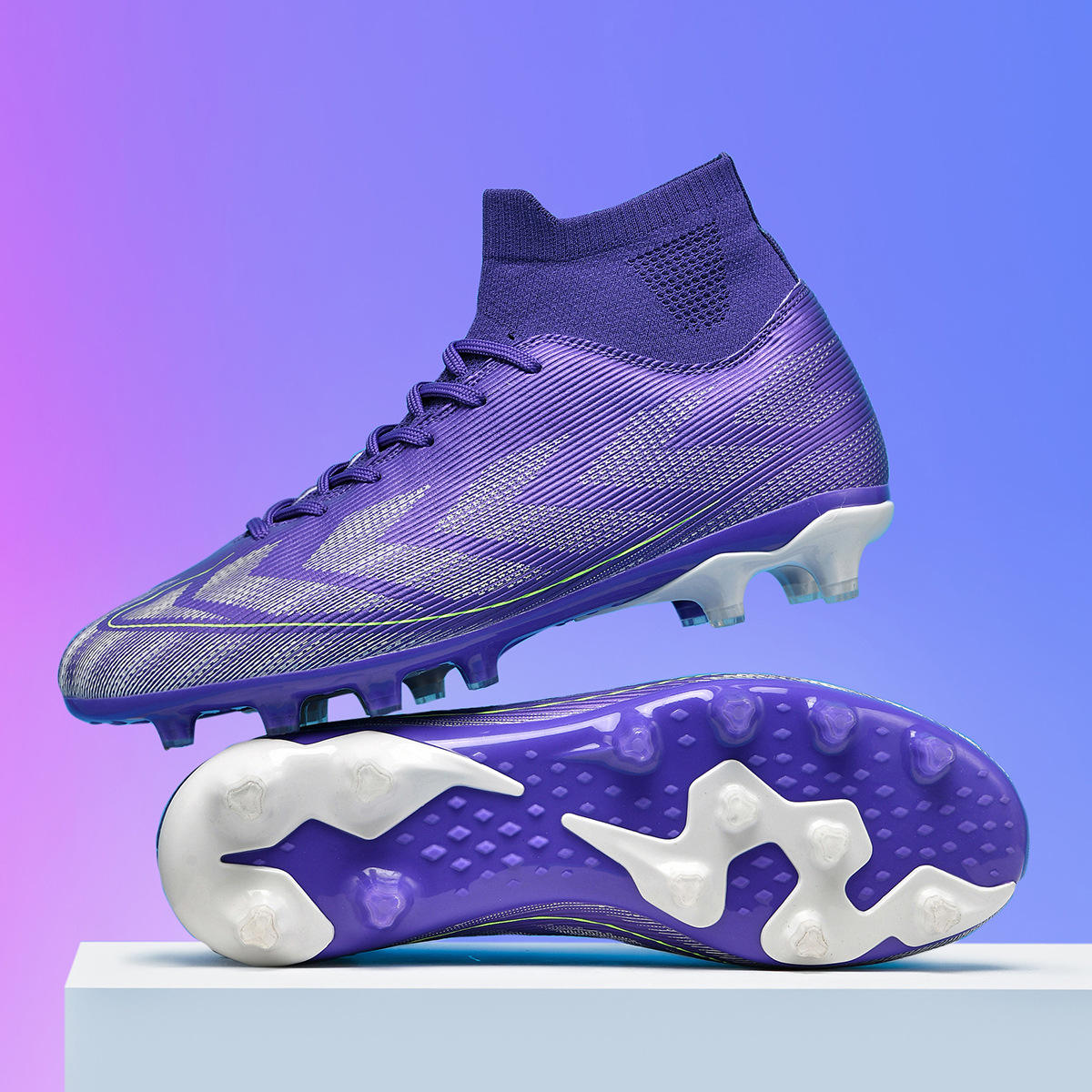 2609 ongles longs violets