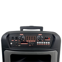 Enceinte trolley en plastique 15 pouces avec microphone sans fil, 60W haute puissance, LED RGB, batterie, Aux, Bluetooth 5.3 pour fêtes et événements extérieurs