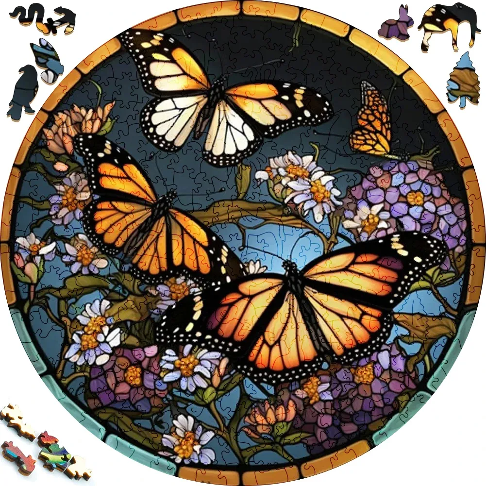 Farfalla in legno irregolare Puzzle per adulti bambini regali di natale giochi educativi giocattoli di interazione genitore-bambino giocattoli
