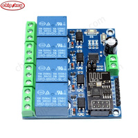 #63196 ESP8266 Módulo de relé WiFi de 4 vías, interruptor de Control remoto para el hogar inteligente, 5V, ESP01, módulo inalámbrico WIFI
