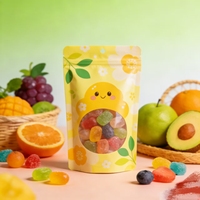 Sachets refermables à fermeture éclair personnalisés, imprimés, résistants à l'humidité, MOQ 100, avec fenêtre transparente, pour l'emballage d'aliments pour animaux, de bonbons et de collations pour enfants