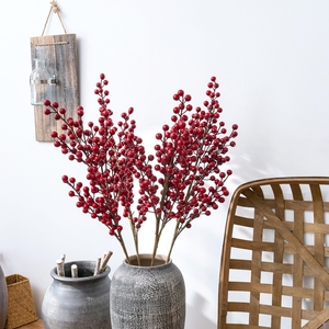 MW61204 Décoration <span class=keywords><strong>de</strong></span> la maison Noël <span class=keywords><strong>Houx</strong></span> Fruits rouges Simulation <span class=keywords><strong>de</strong></span> mariage Fleurs Vente en gros - Product Image 3
