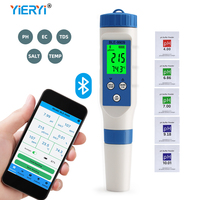 Mètre de pH intelligent en ligne Bluetooth pour hydroponie 5 en 1 TDS EC PH BLE-9909