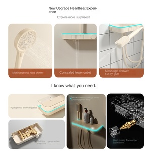 2-Chức Năng Tĩnh Nhiệt Brass Vòi Hoa Sen Đặt Kem Trắng Chất Lỏng Silicone Đầu Có Thể Điều Chỉnh Nóng/Lạnh Căn Hộ Khách Sạn Biệt Thự - Product Image 3