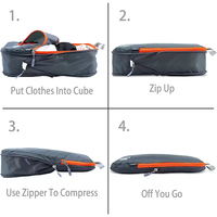 Ensemble personnalisé de 3 pièces Sacs d'organisation Cubes d'emballage de voyage Sac Organisateurs de voyage Cubes d'emballage de compression