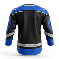 Jersey Hoki Es Tim Baru Tonton Factory, Custom Internasional, Bolak-Balik, Bordir Tackle Twill, Logo Sublimasi, Nama Tim