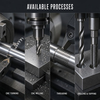 Usinage CNC personnalisé OEM ODM pour pièces métalliques filetées, tournage de précision, fraisage de composants mécaniques non standard