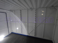 Conteneurs en acier pliables de 12 pieds, préfabriqués, assemblables, mobiles, empilables, abris portables, unités de stockage personnel