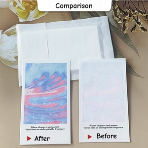 Papier absorbant magique personnalisé pour tester les parfums, avec effet 'Wet and See' et révélation de l'image après pulvérisation, pour test de parfum invisible - Product Image 2