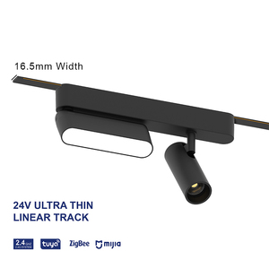 DGLUX 최고 품질 스마트 매입 레일 자석 무선 투야 와이파이 지그베 24V 선형 시스템 달리 Led 마그네틱 트랙 라이트 - Product Image 4